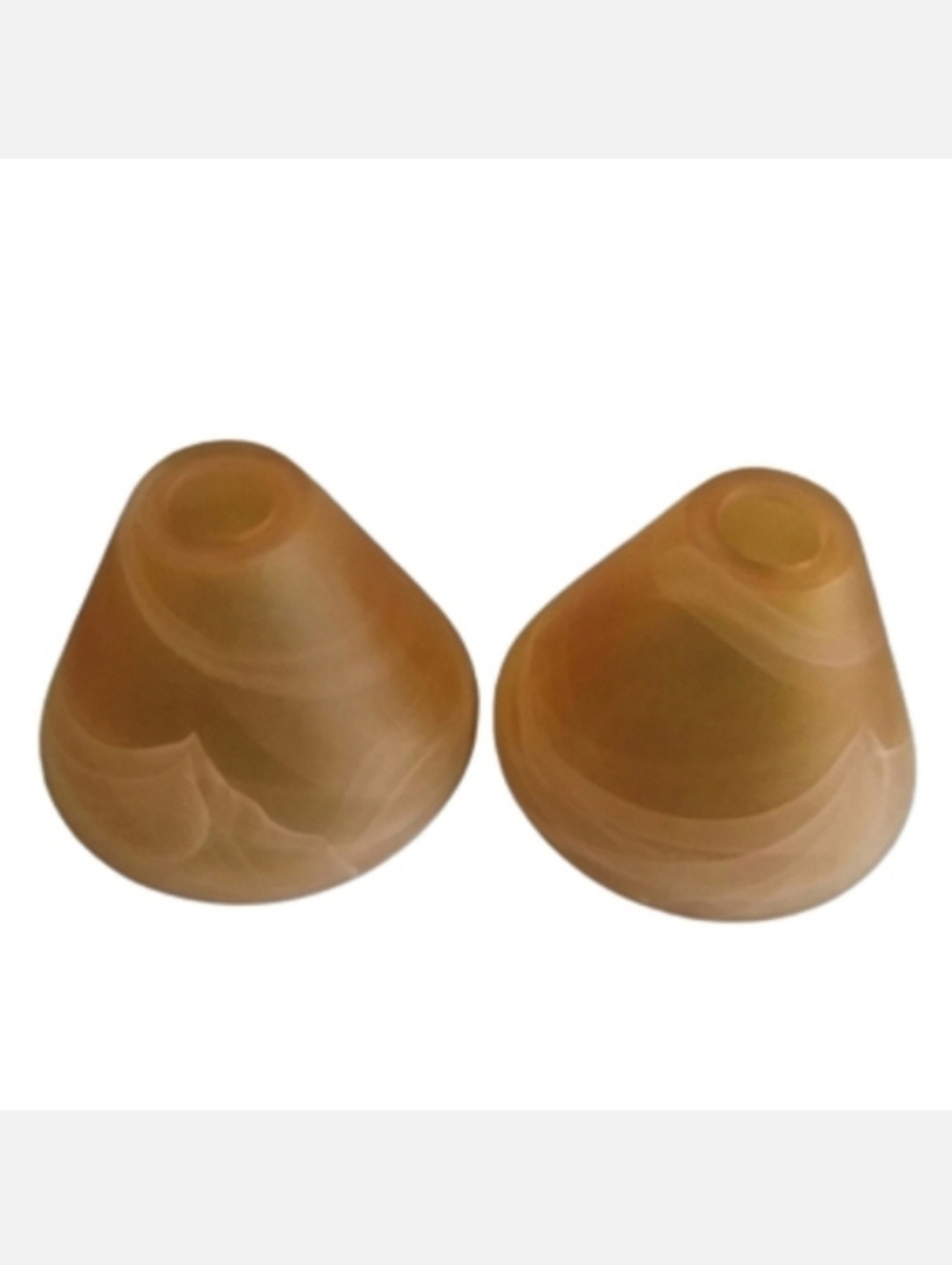 HEAVYWEIGHT Twin Glass Pendant Light Cover Creamy Caramel Tan Sconces Set